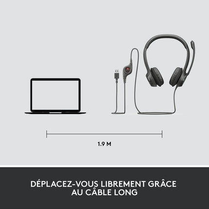 Micro-casque LOGITECH H390 avec Microphone Antibruit