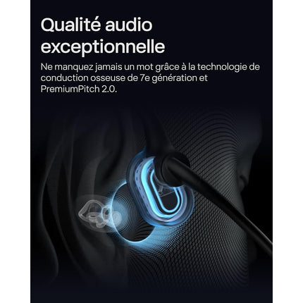 Micro-casque SHOKZ OpenComm2 - Noir