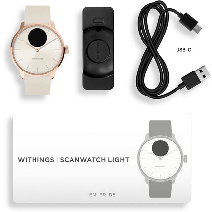 Montre santé WITHINGS Scanwatch Light Gold