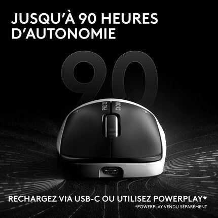 Souris Gamer Sans Fil LOGITECH PRO X2 SUPERSTRIKE LUNAR ECLIPSE