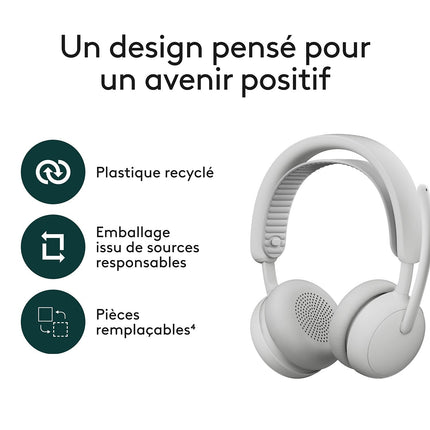 Micro-casque LOGITECH Zone Wireless 2 OFF WHITE