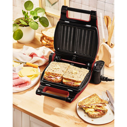 Croque, gaufrier, gaufrette LAGRANGE Premium Gaufres Rouge Mat - Spatule