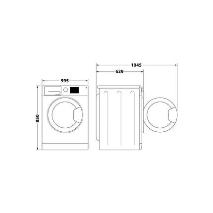 Lave linge séchant hublot encastrable HOTPOINT NDBD107489WSAFR