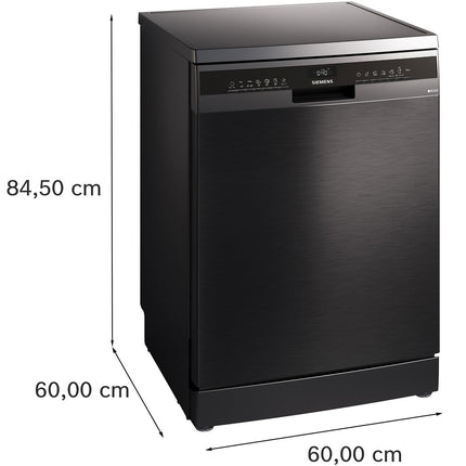 Lave vaisselle 60 cm SIEMENS SN23EC22AE, varioSpeed Plus, Acier brossé noir