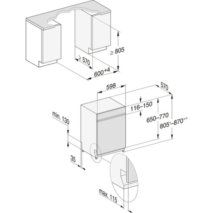 Lave vaisselle encastrable MIELE G 5612 SCi IN