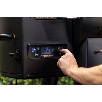 Barbecue pellet PITBOSS ONYX AUSTIN, sur chariot,de 82 à 260 °, surface de cuisson 90 x 50 cm