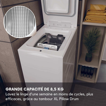 Lave linge top HAIER HW85-BPD13386U-S