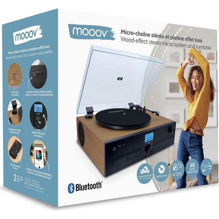 Chaîne HiFi MOOOV Platine Vinyle / CD / Radio
