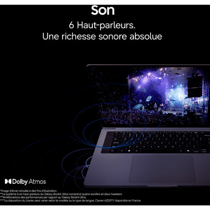 Ordinateur portable SAMSUNG Galaxy Book6 Ultra AI 16" Tactile - Intel Core Ultra 7 - Nvidia RTX 5070 - 32 Go RAM - SSD 1 To