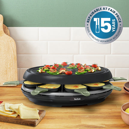 Raclette TEFAL RE31E810 eco 8 coupelles noir