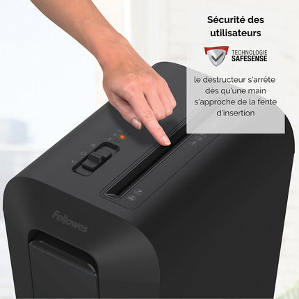 Destructeur FELLOWES MICROSHRED LX65 NOIR