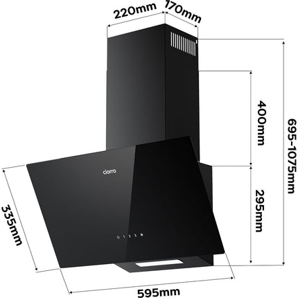 Hotte décorative murale CIARRA CD6750CB