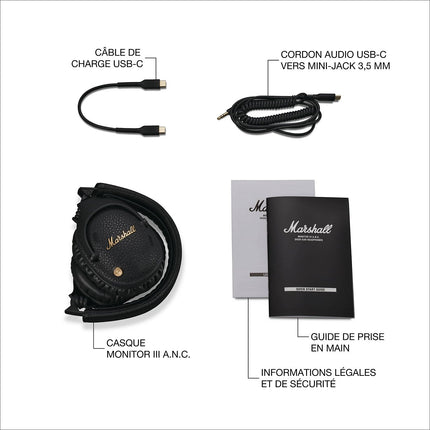Casque MARSHALL Monitor III ANC Noir