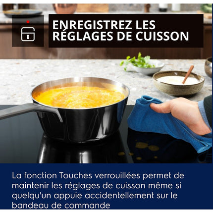 Plaque induction ELECTROLUX EIS62453 - Anti-débordement SenseBoil 4 foyers