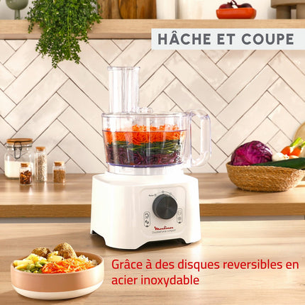 Robot multifonction MOULINEX FP542111 Double force compact blanc