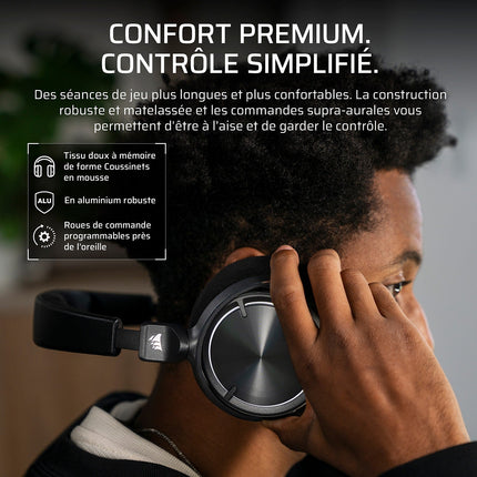 Casque gamer CORSAIR VIRTUOSO MAX WIRELESS Carbon