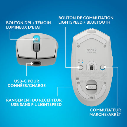Souris Gamer Sans Fil LOGITECH G305 X Lightspeed EWR