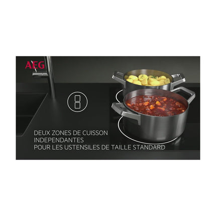 Plaque mixte induction gaz AEG HDB64623NB
