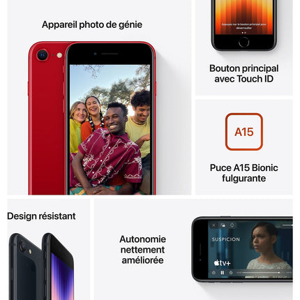 Smartphone APPLE iPhone SE Minuit 128Go 5G Reconditionné
