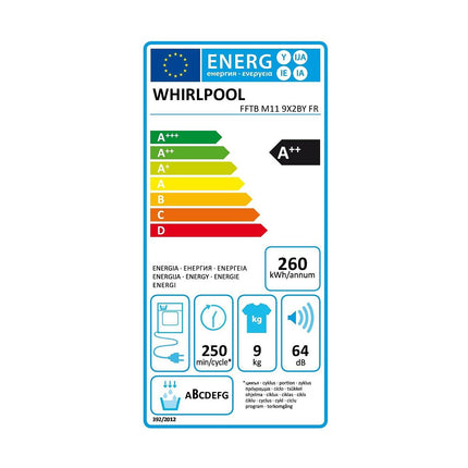 Sèche linge pompe à chaleur WHIRLPOOL FFTBM119X2BYFR Reconditionné
