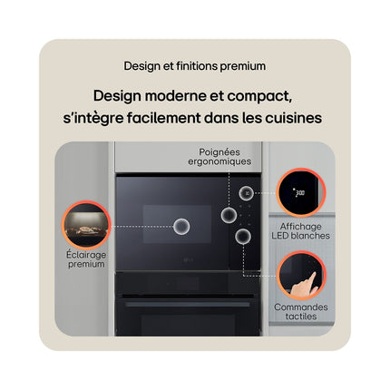 Micro ondes grill encastrable LG MGBZ2593F