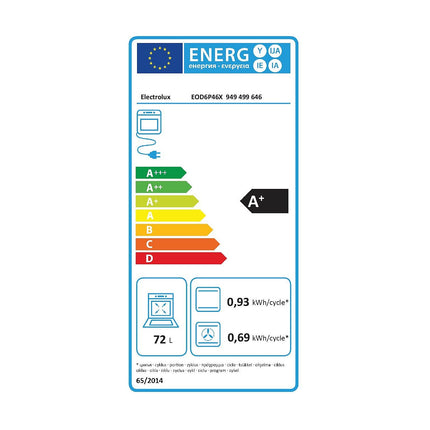 Four encastrable ELECTROLUX EOD6P46X Pyrolyse Chaleur tournante et Vapeur SteamBake 72L