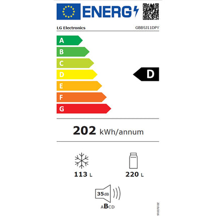 Réfrigérateur combiné LG GBBSJ11DPY