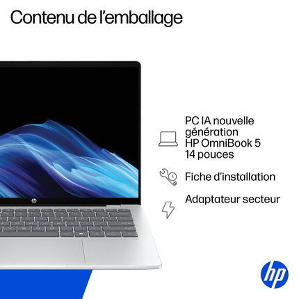Ordinateur portable HP OmniBook 5 14-he0011nf OLED Copilot+PC