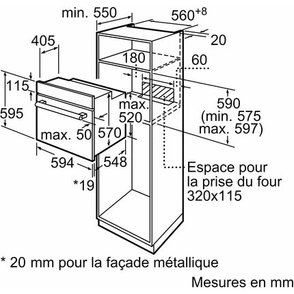 Four encastrable BOSCH HBF153ES1 Serenity Serie 2