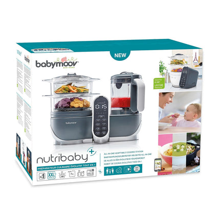Mixeur Cuiseur Bébé BABYMOOV Nutribaby+ Industrial Grey