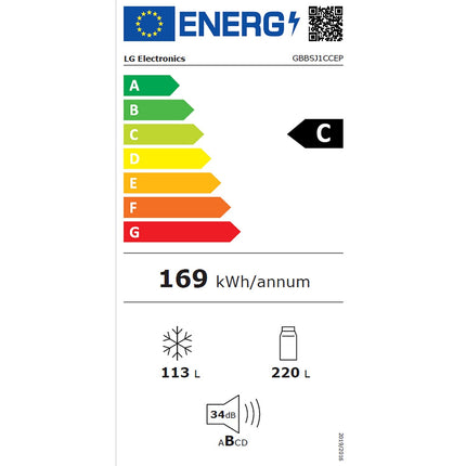 Réfrigérateur combiné LG GBBSJ1CCEP