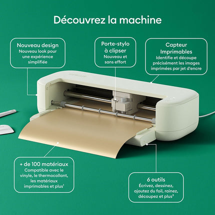 Machine de découpe CRICUT Pack Explore 5 Crème