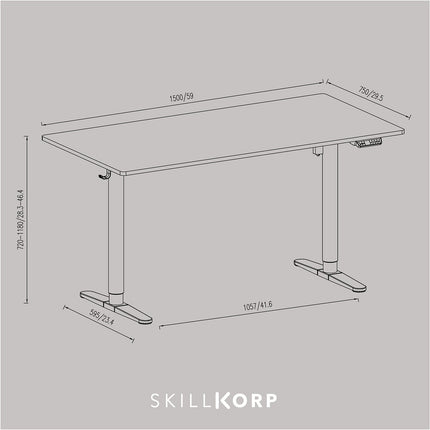 Bureau gamer SKILLKORP D15M motorisé ergonomique Progress