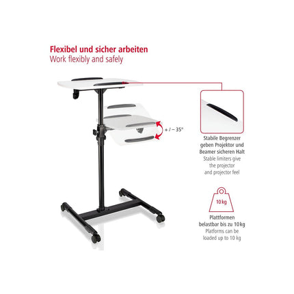 Support vidéoprojecteur HAMA de projection 2 niveaux 42x50cm