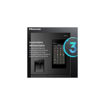 Réfrigérateur Américain HISENSE RS9P628GPFE smart screen