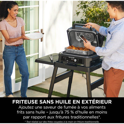 Barbecue électrique NINJA OG901EU Woodfire pro connect à poser, 44.5x26.5 cm
