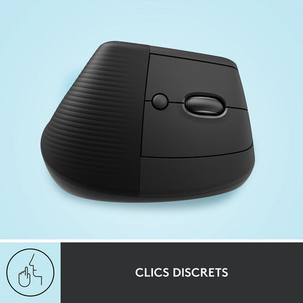 Souris sans fil LOGITECH Lift Ergonomique Silencieuse Graphite