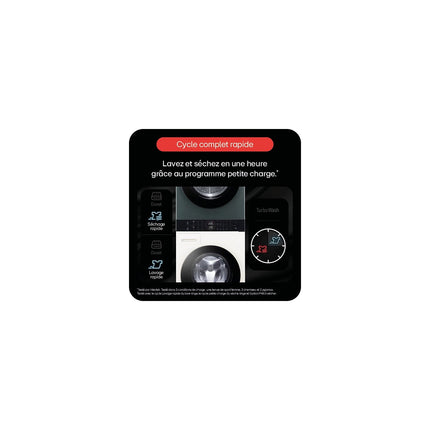 Lave linge séchant hublot LG F214WT8GRBE Washtower