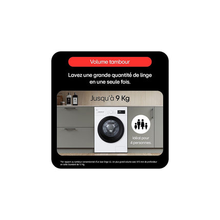Lave linge compact LG F94N15WHS