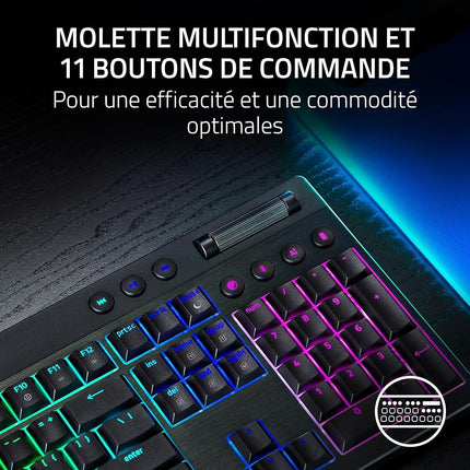 Clavier gamer sans fil RAZER BlackWidow V4 Low-profile HyperSpeed Switches Orange