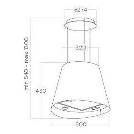 hotte-decorative-ilot-elica-juno-ix-f-50