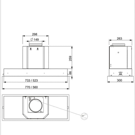 hotte-encastrable-roblin-confidence-770-inox