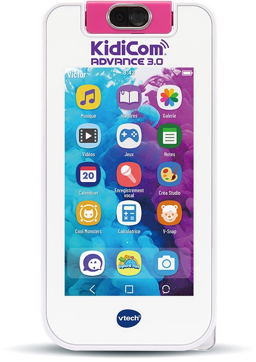 lecteur-mp4-vtech-kidicom-advance-3-0-blanc-et-rose