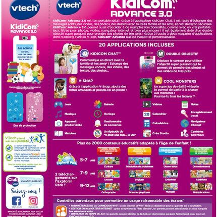 lecteur-mp4-vtech-kidicom-advance-3-0-blanc-et-rose