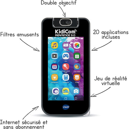 lecteur-mp4-vtech-kidicom-advance-3-0-noir