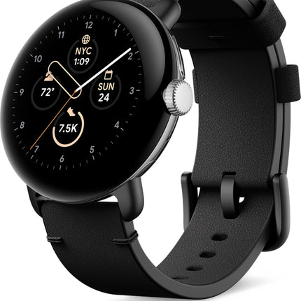 bracelet-google-pixel-watch-cuir-large-noir