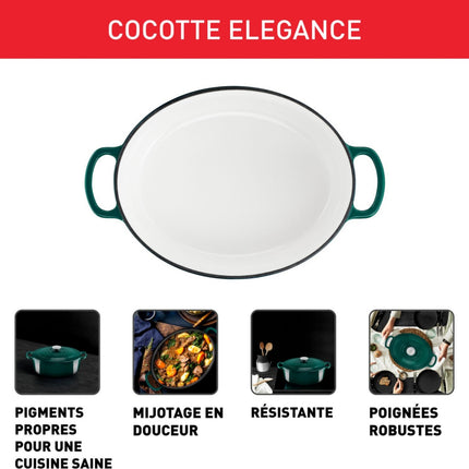 cocotte-tefal-elegance-29cm-vert-forest