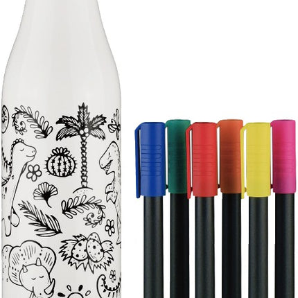 bouteille-les-artistes-creative-color-set-dino-mat-500ml