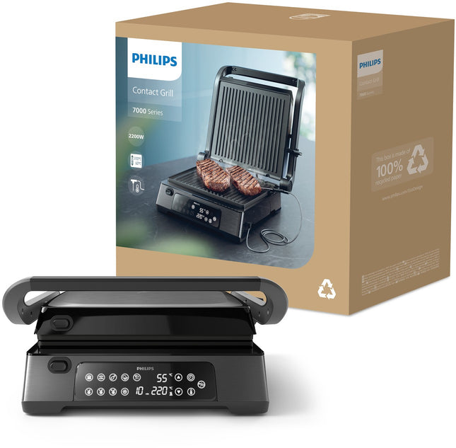grille-viande-philips-7000-series-hd6307-70-noir-sonde-de-cuisson-plaques-amovibles-a-poser-29x26-cm
