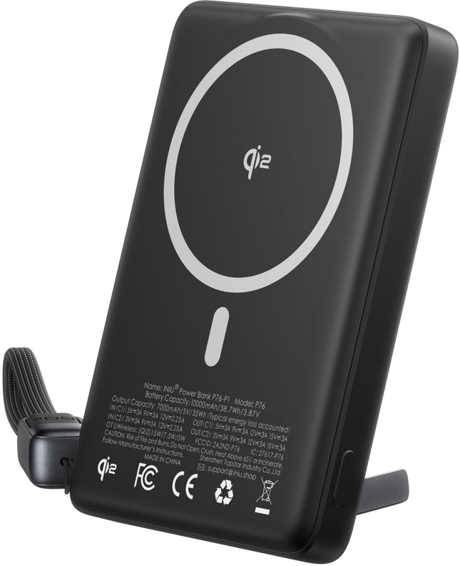 batterie-externe-iniu-10000-mah-magpro-slim-noir